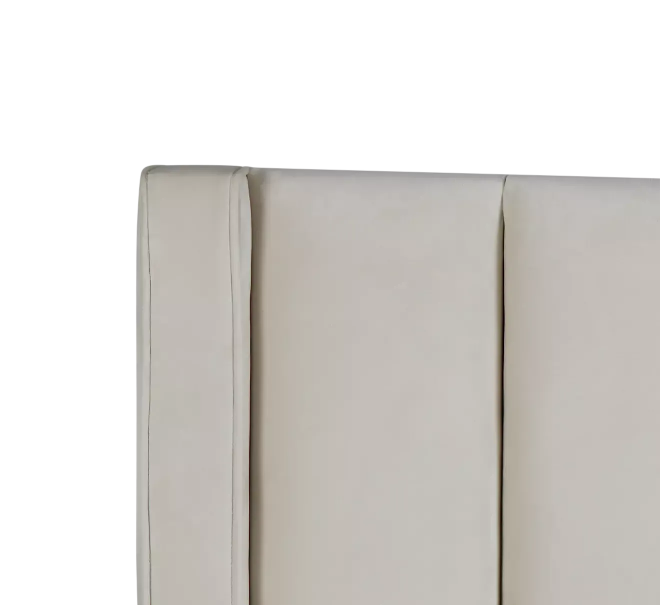 Audrey Beige Velvet Platform Bed