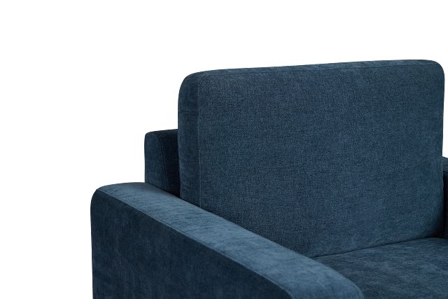 Addie Blue Fabric Double Chaise Sleeper Storage Sectional