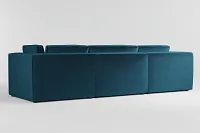 Destin Joya Teal Velvet 3-piece Modular Sofa