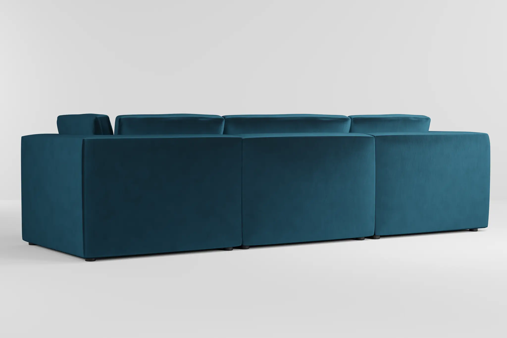 Destin Joya Teal Velvet 3-piece Modular Sofa Destin Joya Teal Velvet 3-piece Modular Sofa