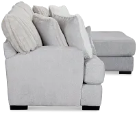 Kylie Light Gray Fabric Right Chaise Sectional