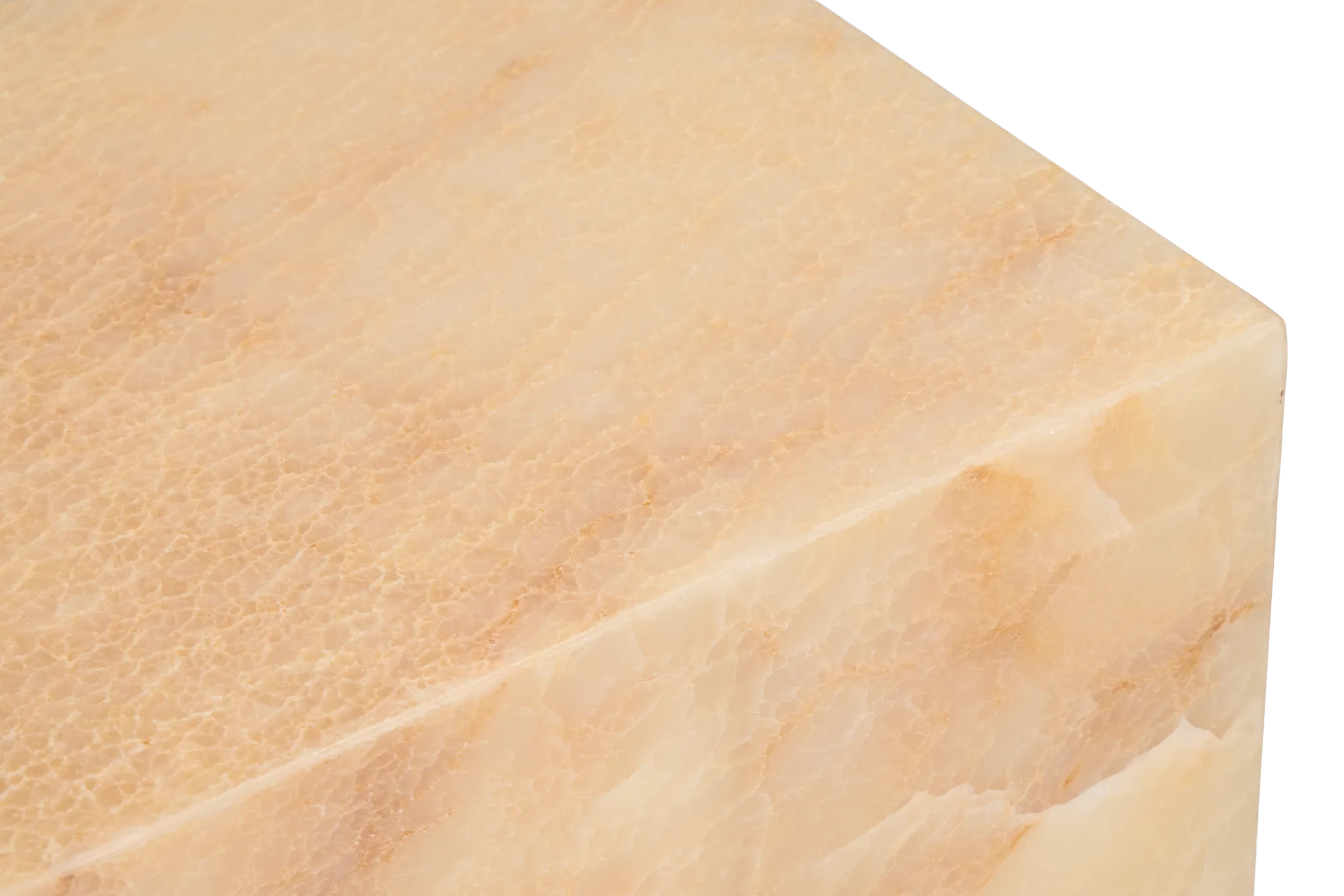 Haven White Stone Square End Table