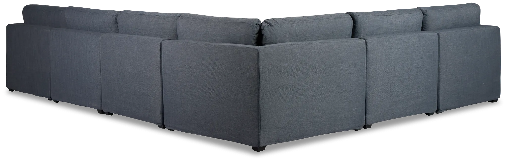 Willow Navy Fabric Large Two-arm Sectional