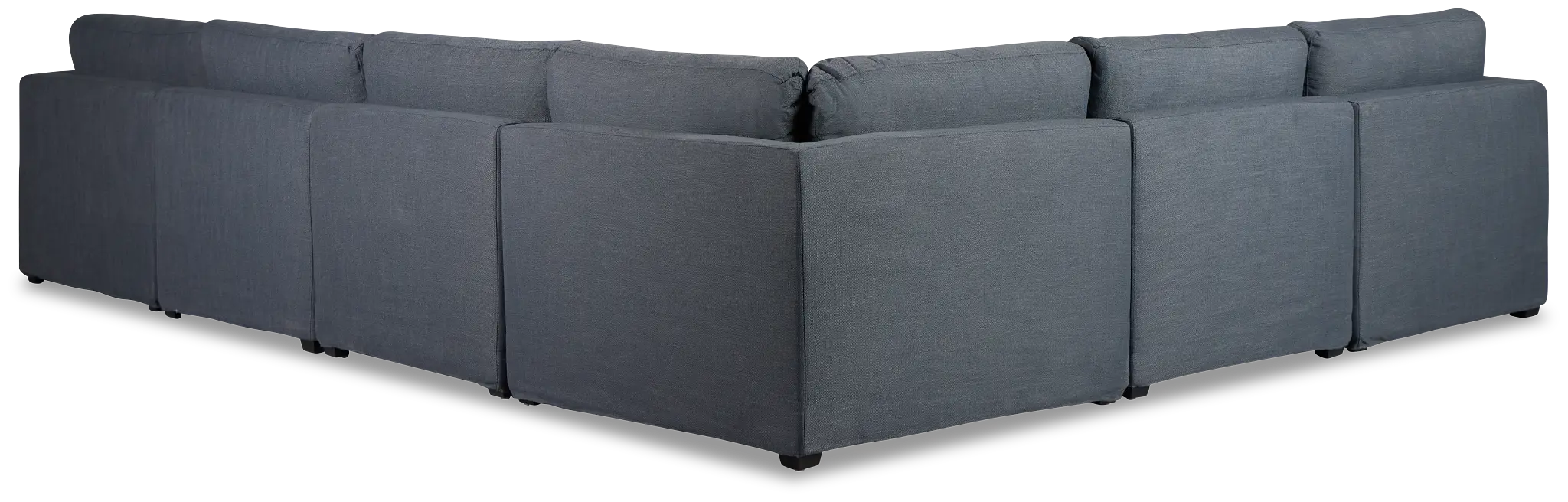 Willow Navy Fabric Large Two-arm Sectional Willow Navy Fabric Large Two-arm Sectional
