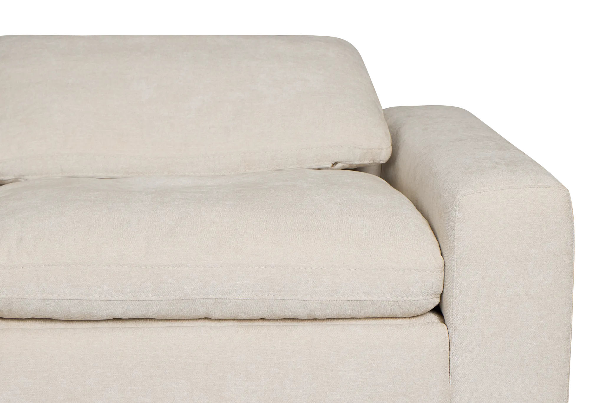 Drift Light Beige Fabric Large Triple Power Reclining Two-arm Sectional