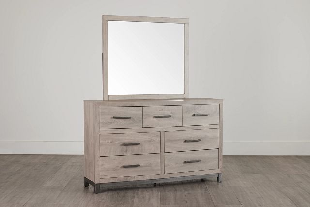 Evanston Gray Dresser & Mirror
