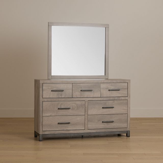 Evanston Gray Dresser & Mirror