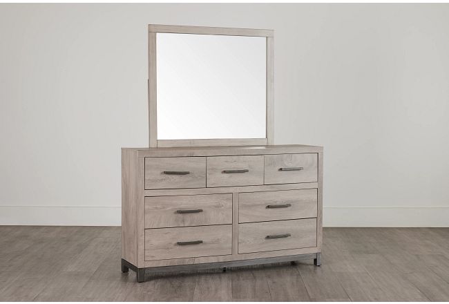 Evanston Gray Dresser & Mirror