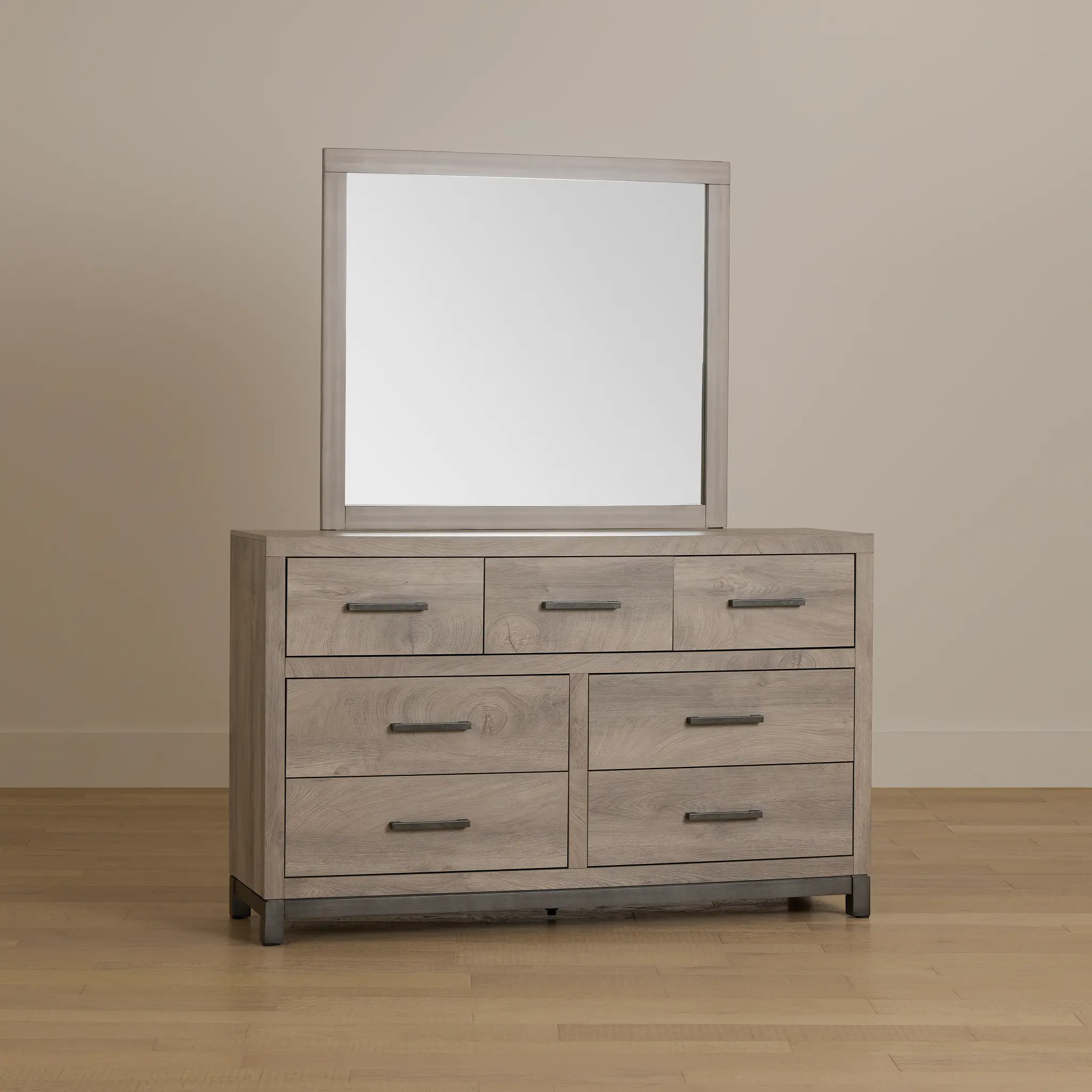 Evanston Gray Dresser & Mirror Evanston Gray Dresser & Mirror