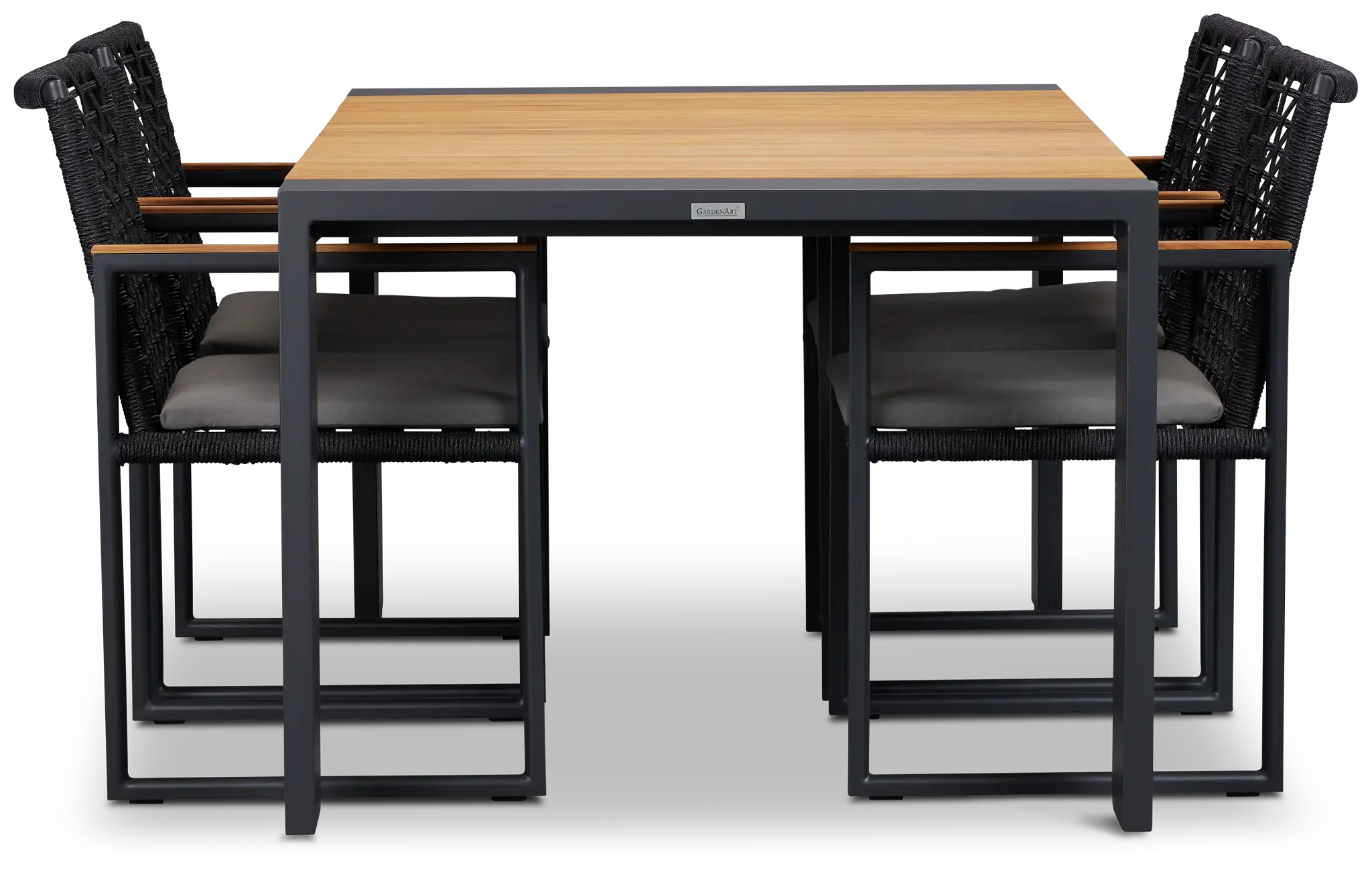 Sunrise Teak 65" Rectangular Table & 4 Teak Arm Chairs Sunrise Teak 65" Rectangular Table & 4 Teak Arm Chairs