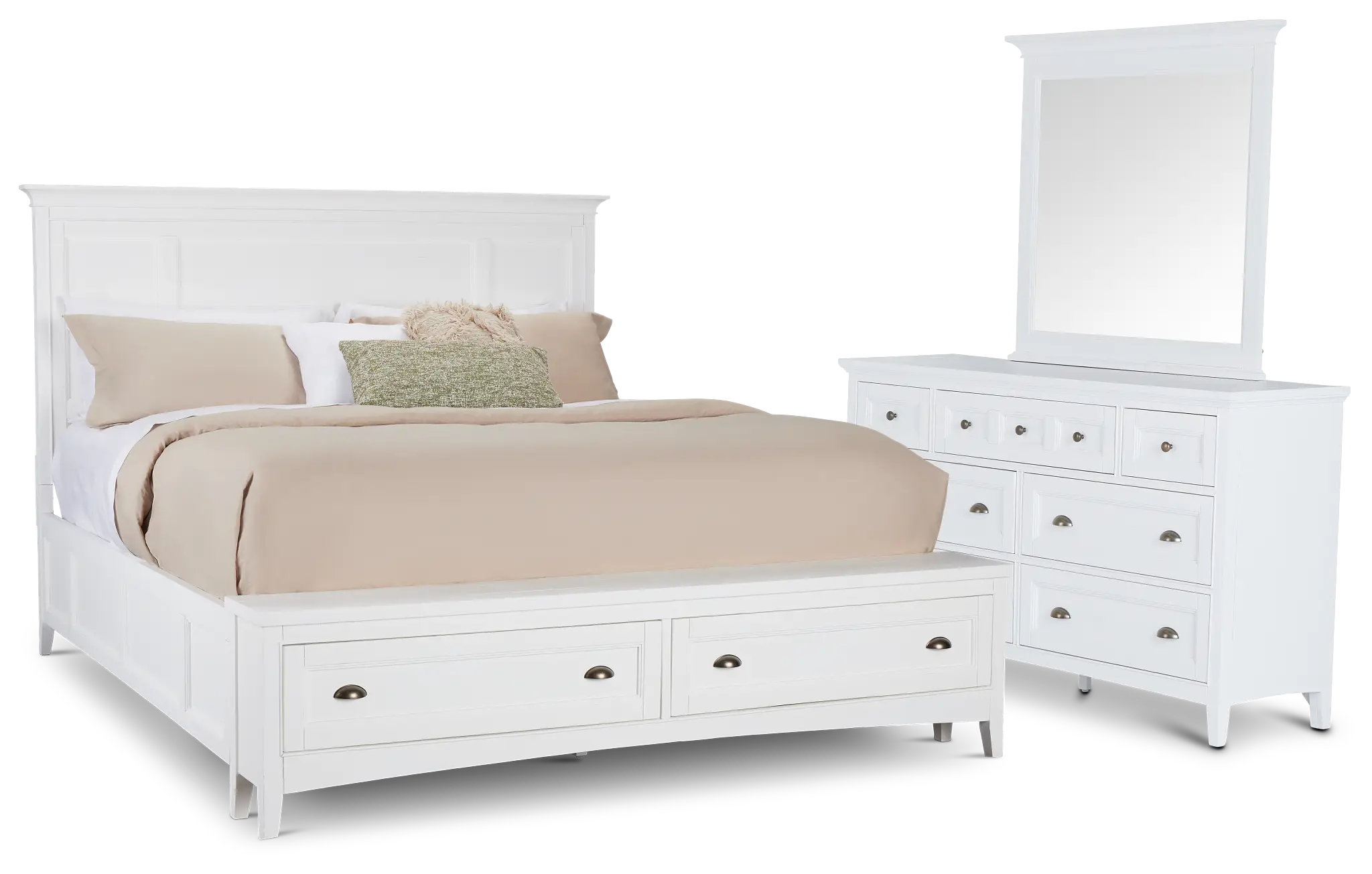 Heron Cove White Panel Bedroom With Bench Heron Cove White Panel Bedroom With Bench