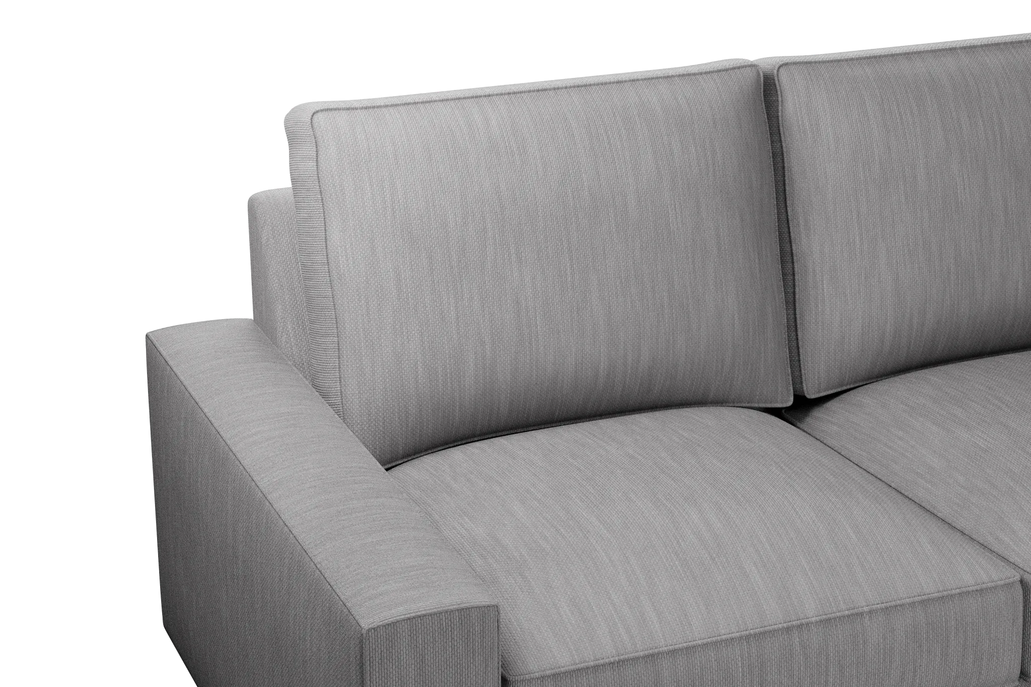 Edgewater Revenue Gray Small Two-arm Sectional