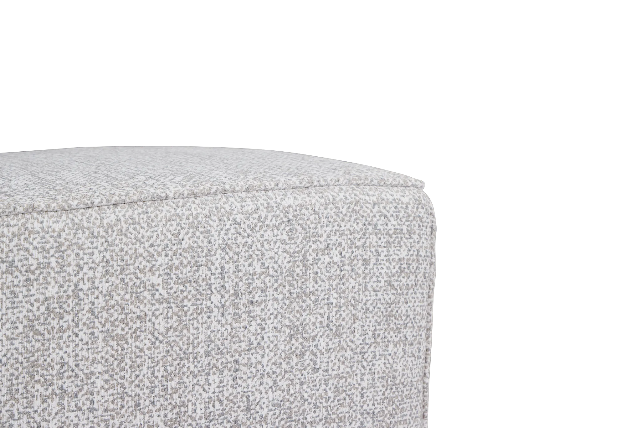 Zeta Pewter Accent Pouf