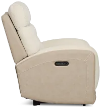Travis Light Beige Fabric Power Recliner