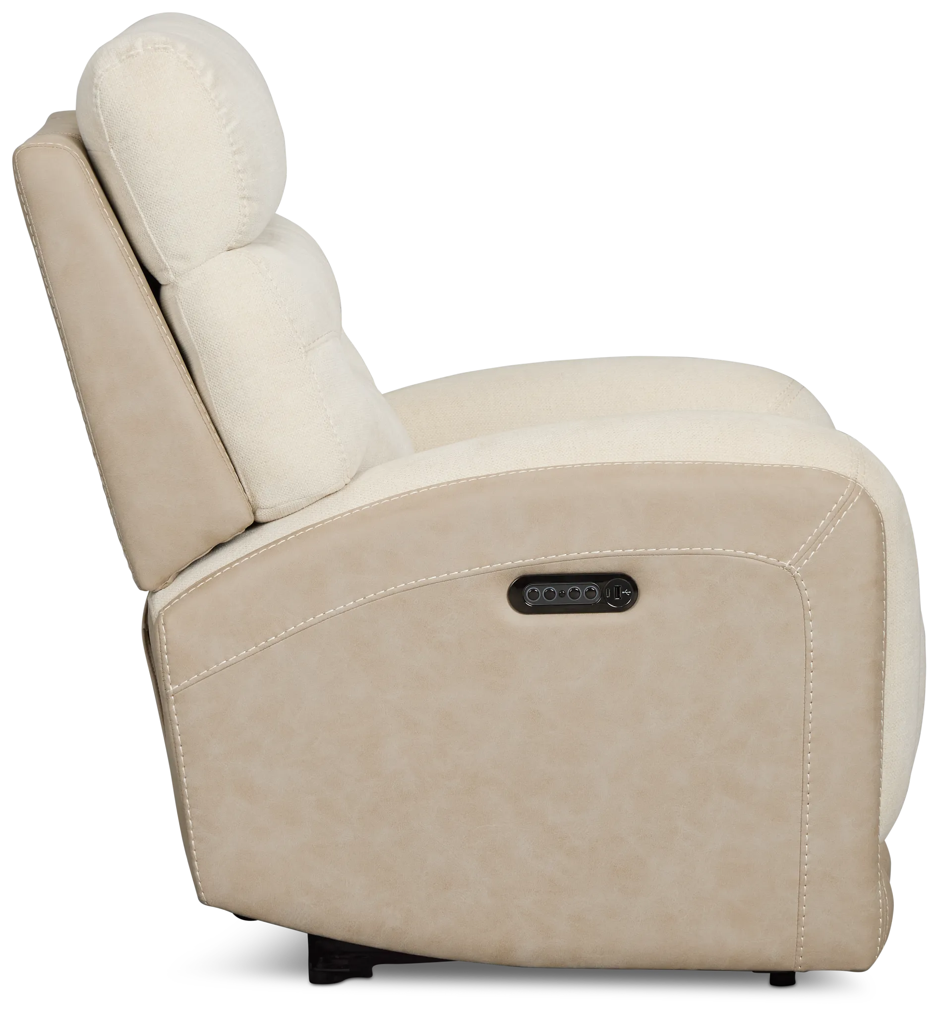 Travis Light Beige Fabric Power Recliner