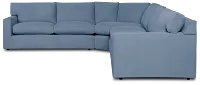 Hudson Blue Fabric Medium 2-arm Wedge Sectional