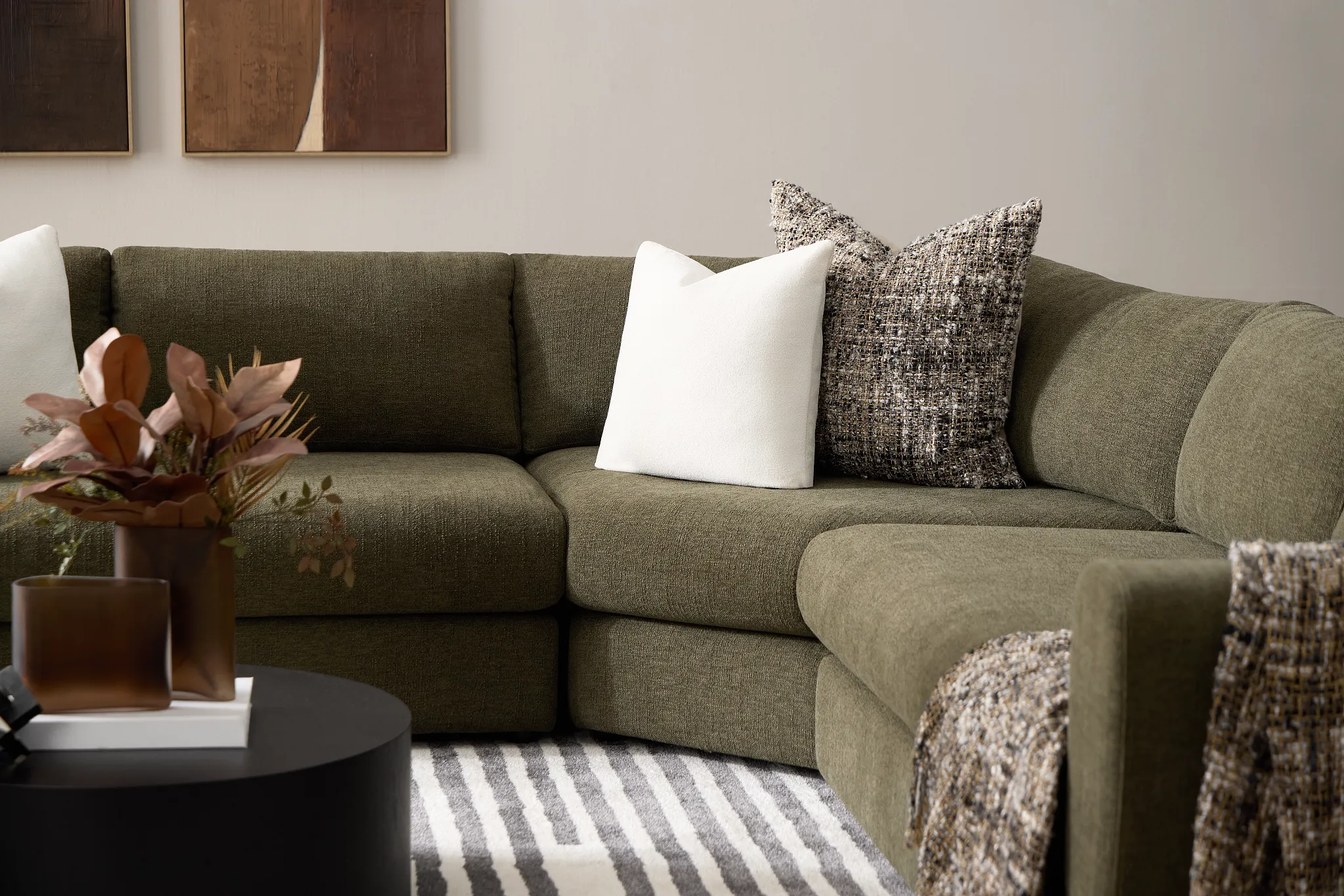 Porticia Black 24" Square Accent Pillow