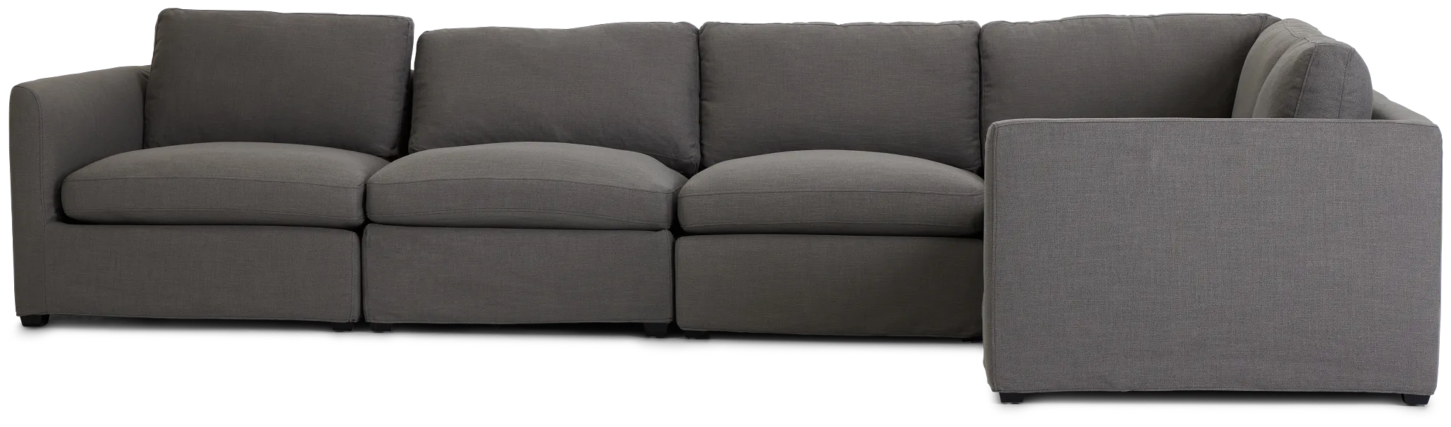 Willow Gray Fabric Medium Two-arm Sectional
