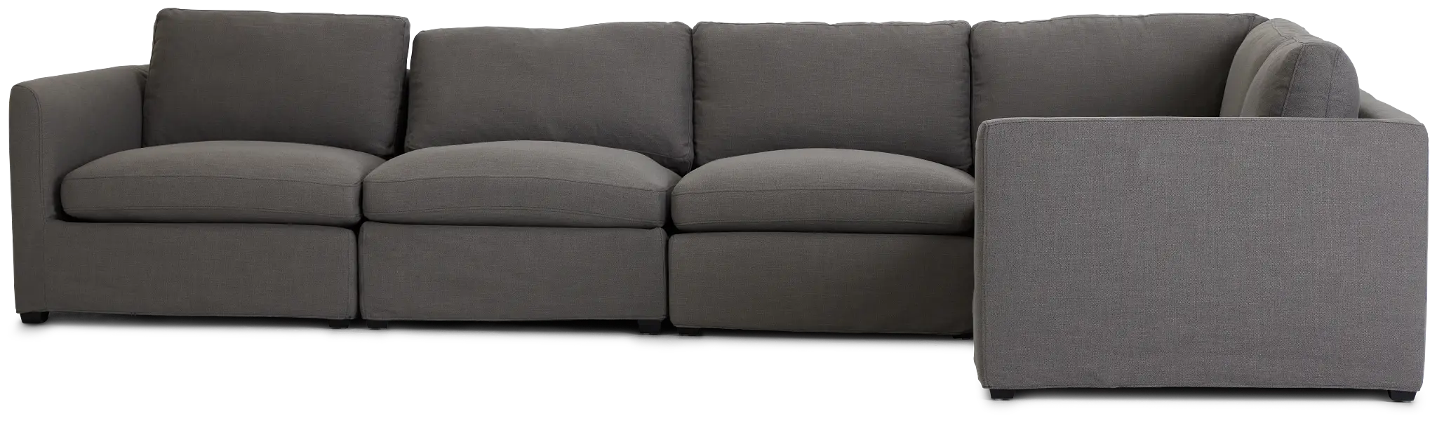 Willow Gray Fabric Medium Two-arm Sectional Willow Gray Fabric Medium Two-arm Sectional