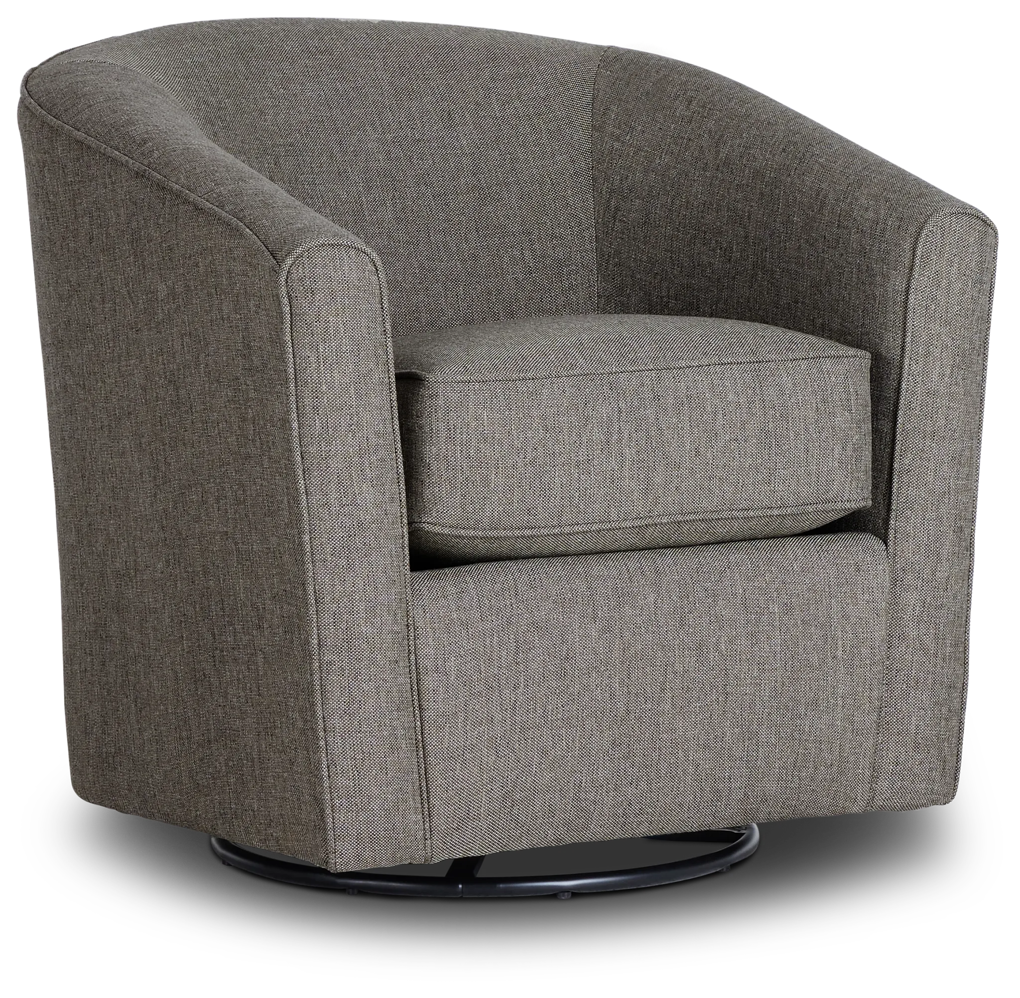 Asheville Brown Fabric Swivel Rocker Glider