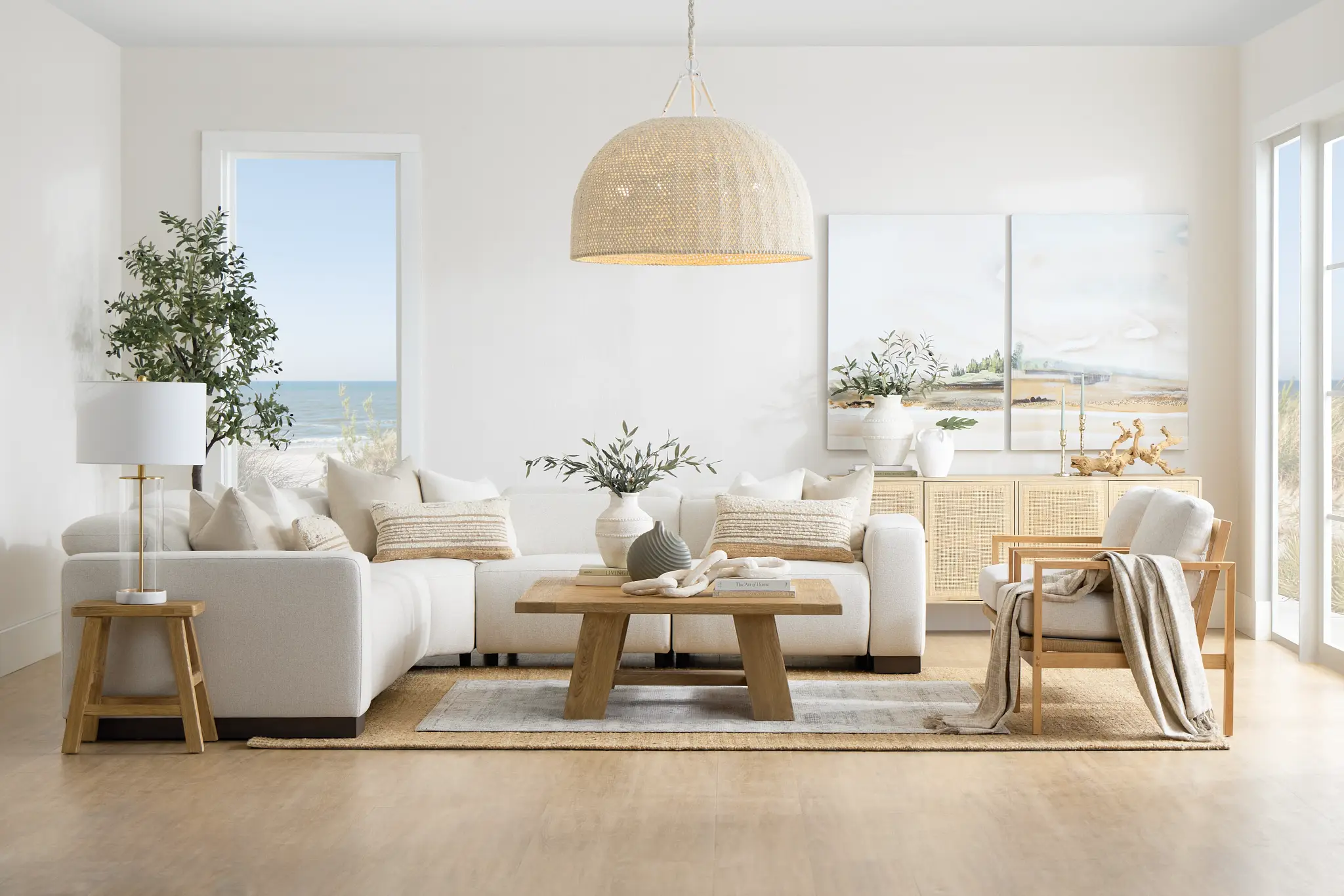 Leona Light Beige Fabric Small Triple Power Reclining Two-arm Sectional Leona Light Beige Fabric Small Triple Power Reclining Two-arm Sectional