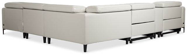 Ava Light Gray Micro Small Dual Power Right Chaise Sectional