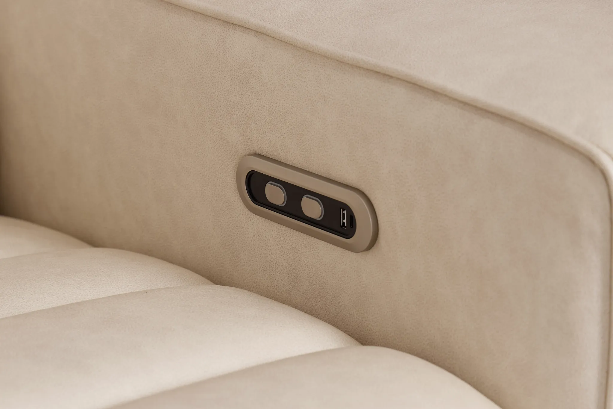Sawyer Ivory Micro Large Dual Power Reclining Two-arm Sectional