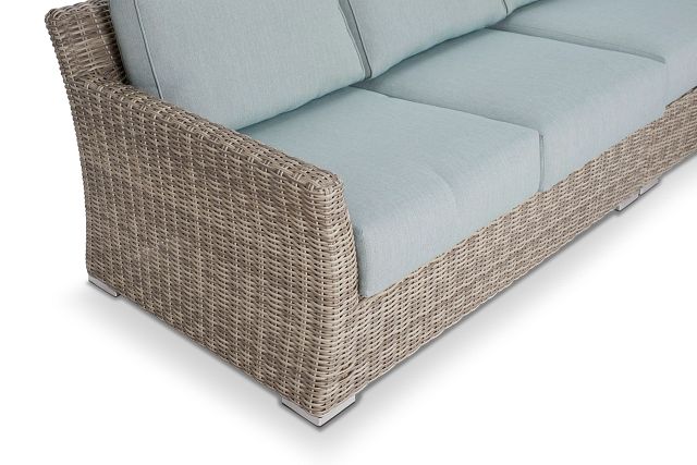 Raleigh Teal Woven Large Two-arm Sectional