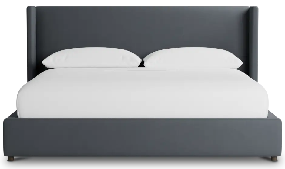 Captiva Joya Gray 48" Upholstered Shelter Bed Captiva Joya Gray 48" Upholstered Shelter Bed