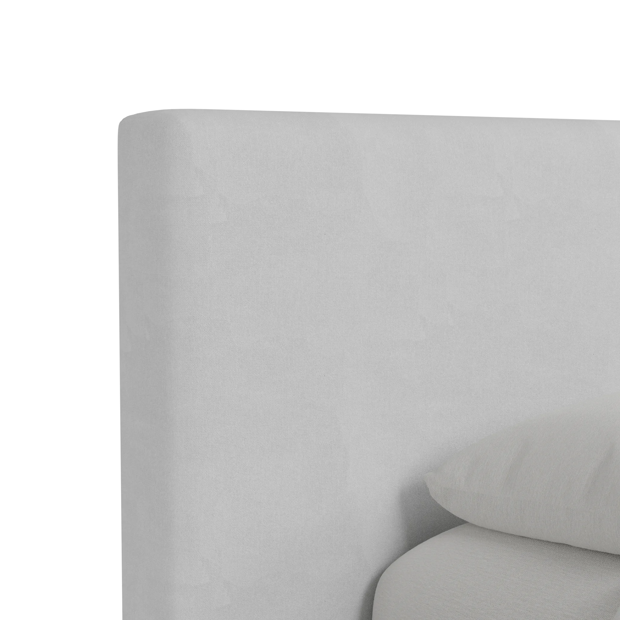 Grayton Peyton White 44" Upholstered Platform Bed