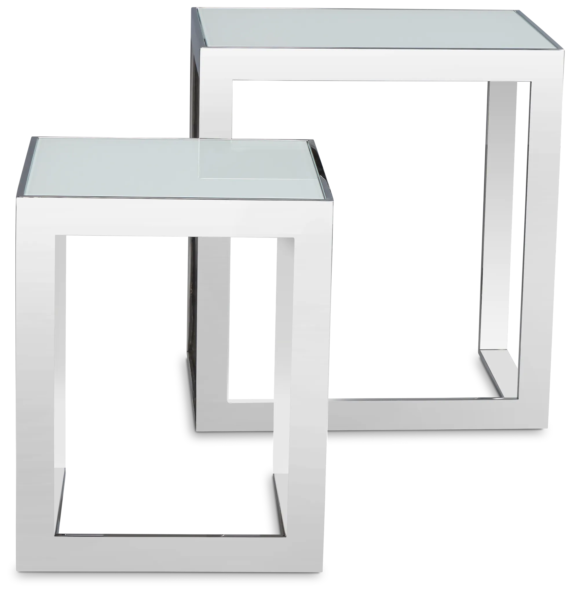 Nova White Set Of 2 Nesting End Table