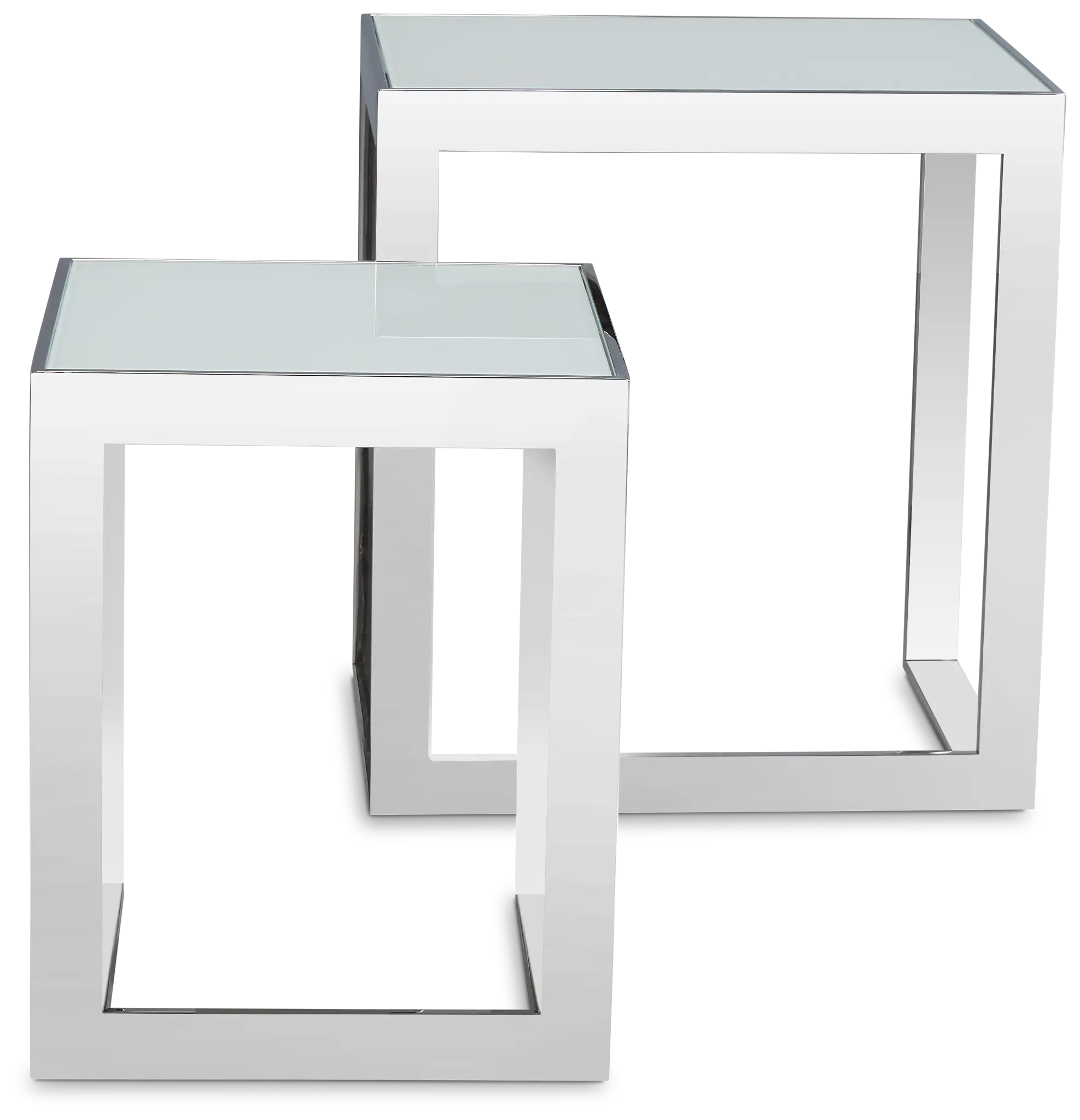 Nova White Set Of 2 Nesting End Table Nova White Set Of 2 Nesting End Table