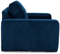 Charlie Dark Blue Fabric Loveseat