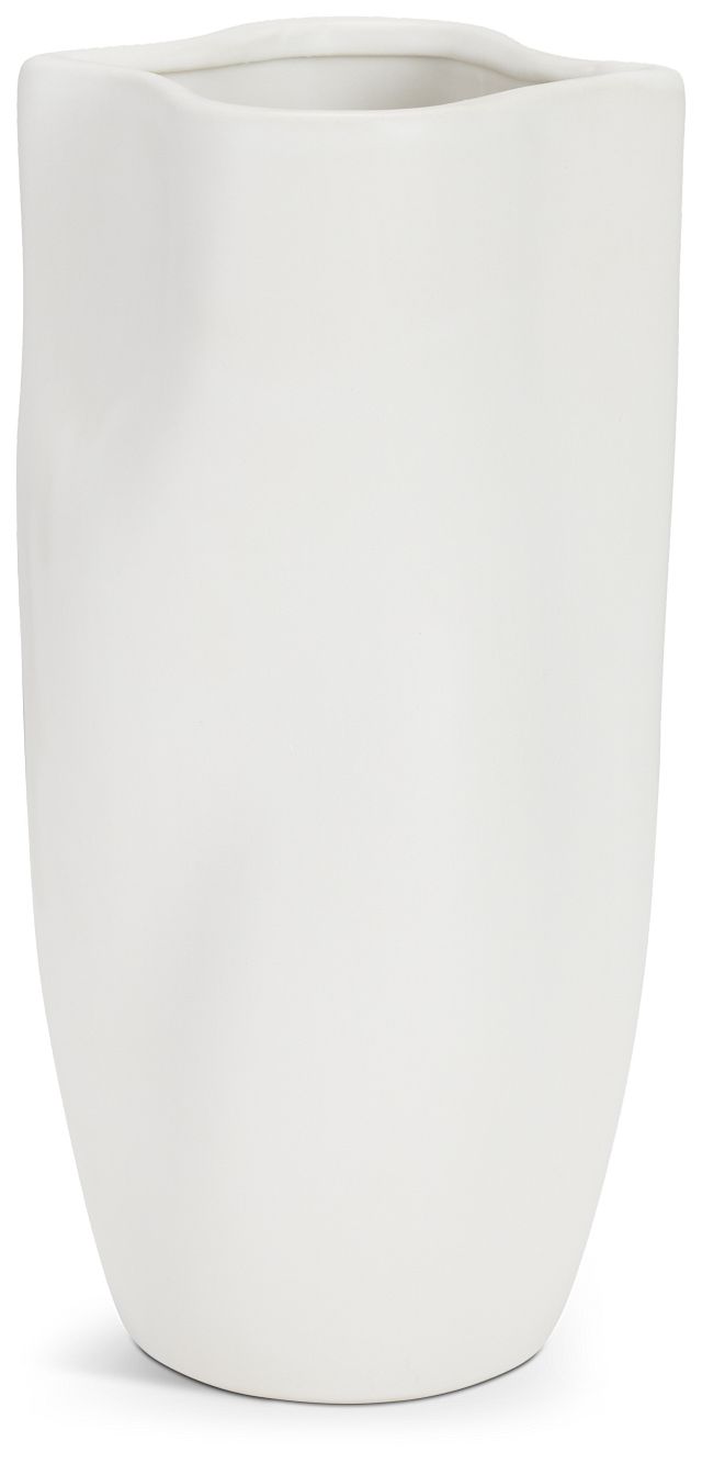 Augusta White Small Vase