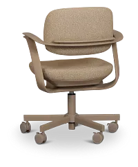 Belle Light Beige Upholstered Desk Chair