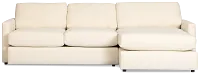 Maxwell Light Beige Fabric Right Chaise Sectional