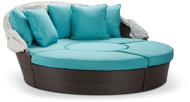 Fina Dark Teal Canopy Daybed (1)