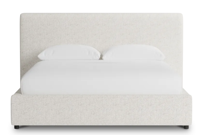 Grayton Natural Beauty Beige 44" Upholstered Platform Bed