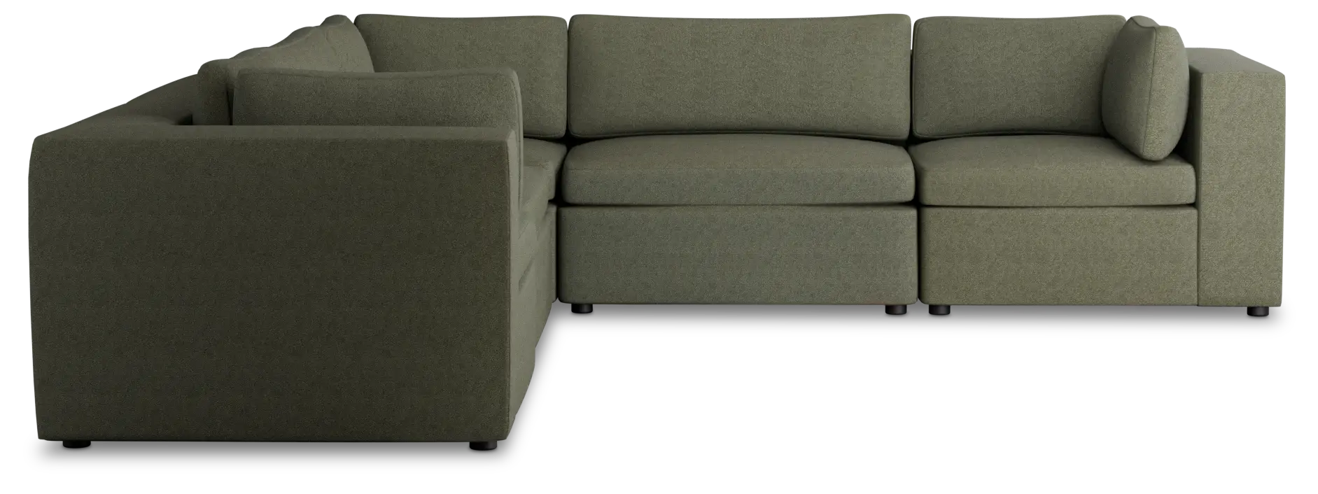 Destin Sutton Green Fabric 5-piece Modular Sectional Destin Sutton Green Fabric 5-piece Modular Sectional