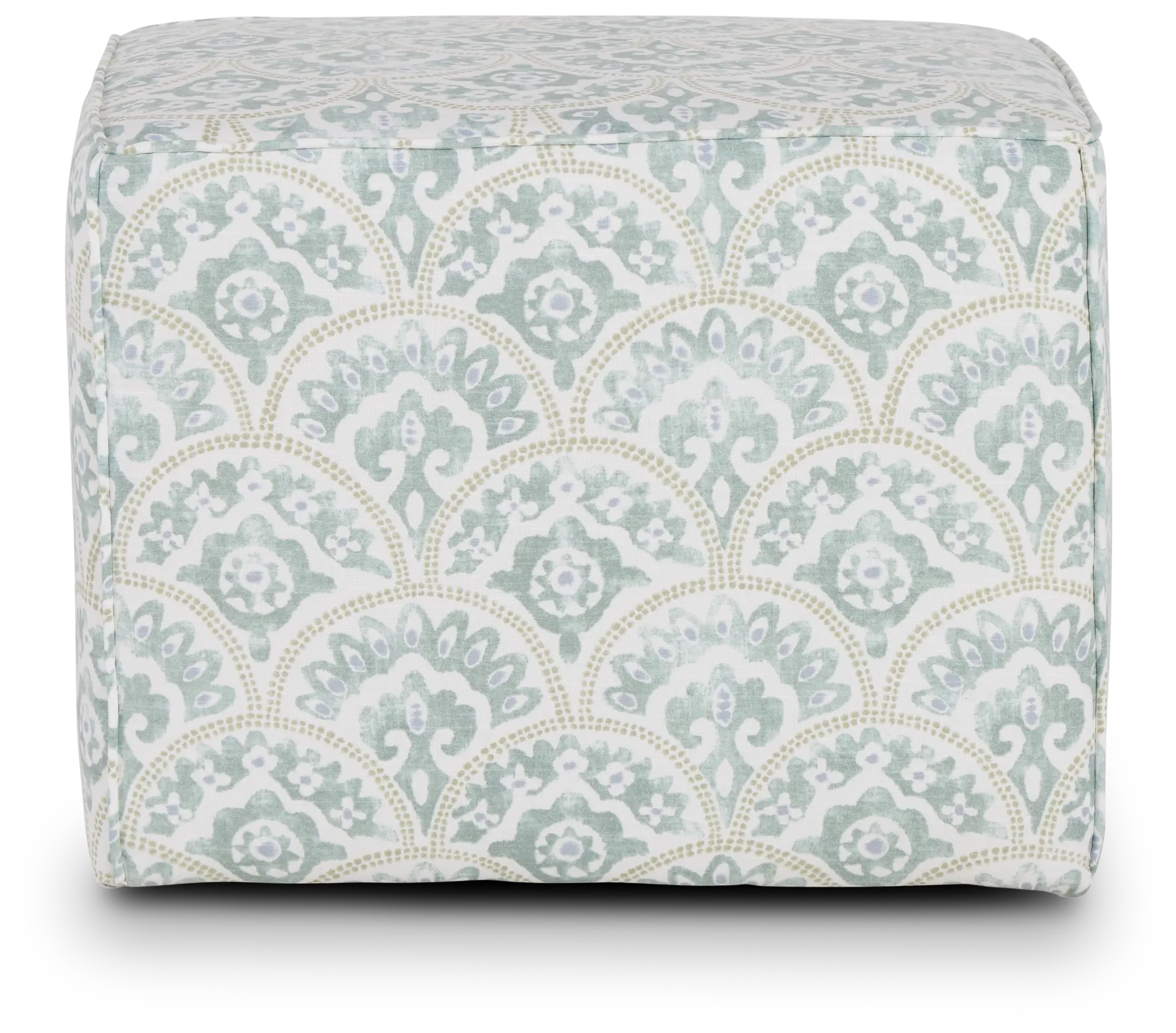 Tomini Green Fabric Accent Pouf Tomini Green Fabric Accent Pouf