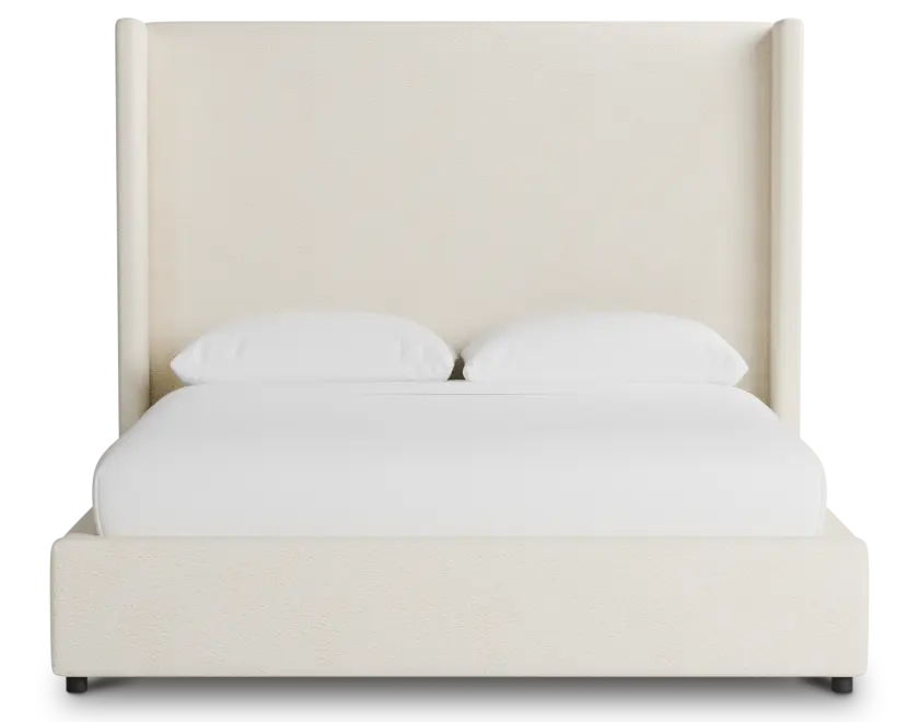 Captiva Gellar White 60" Upholstered Shelter Bed Captiva Gellar White 60" Upholstered Shelter Bed