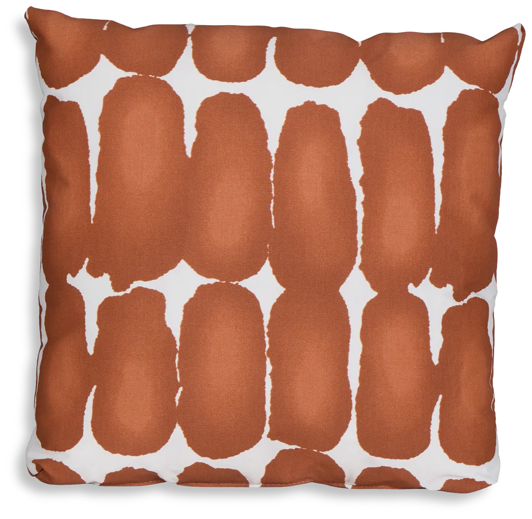 Shiba Dot Dark Orange 18" Indoor/outdoor Accent Pillow