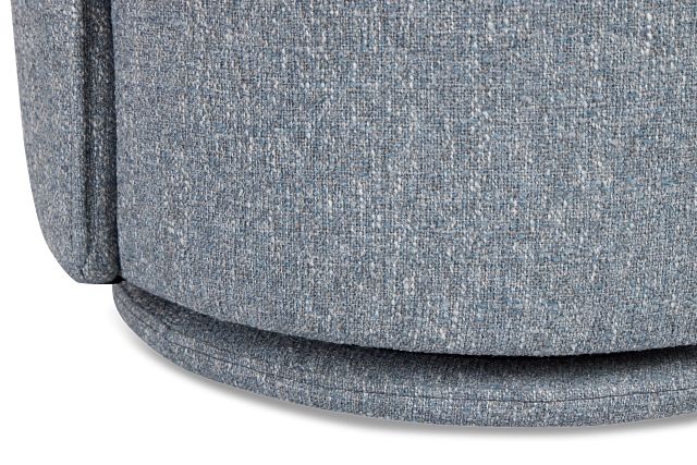 Claude Dark Blue Round Upholstered Side Chair