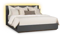 Brasilia Gray Platform Bed