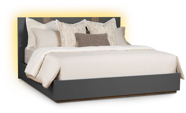 Brasilia Gray Platform Bed