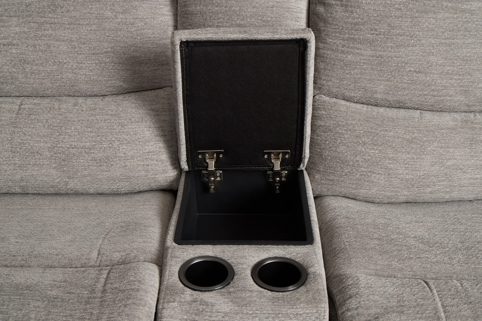 Bennett Gray Fabric Medium Dual Power 2-arm Reclining Sectional Bennett Gray Fabric Medium Dual Power 2-arm Reclining Sectional