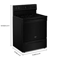 Whirlpool 5030 Series Black Electric Range