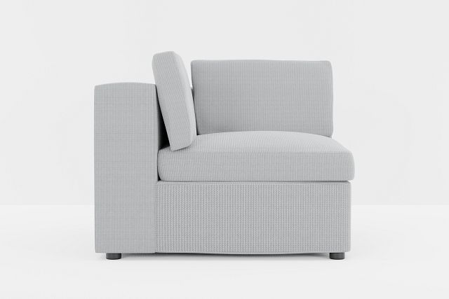Destin Lucy Light Gray Fabric Corner Chair