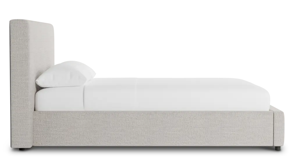 Grayton Maguire Pewter 44" Upholstered Platform Bed Grayton Maguire Pewter 44" Upholstered Platform Bed