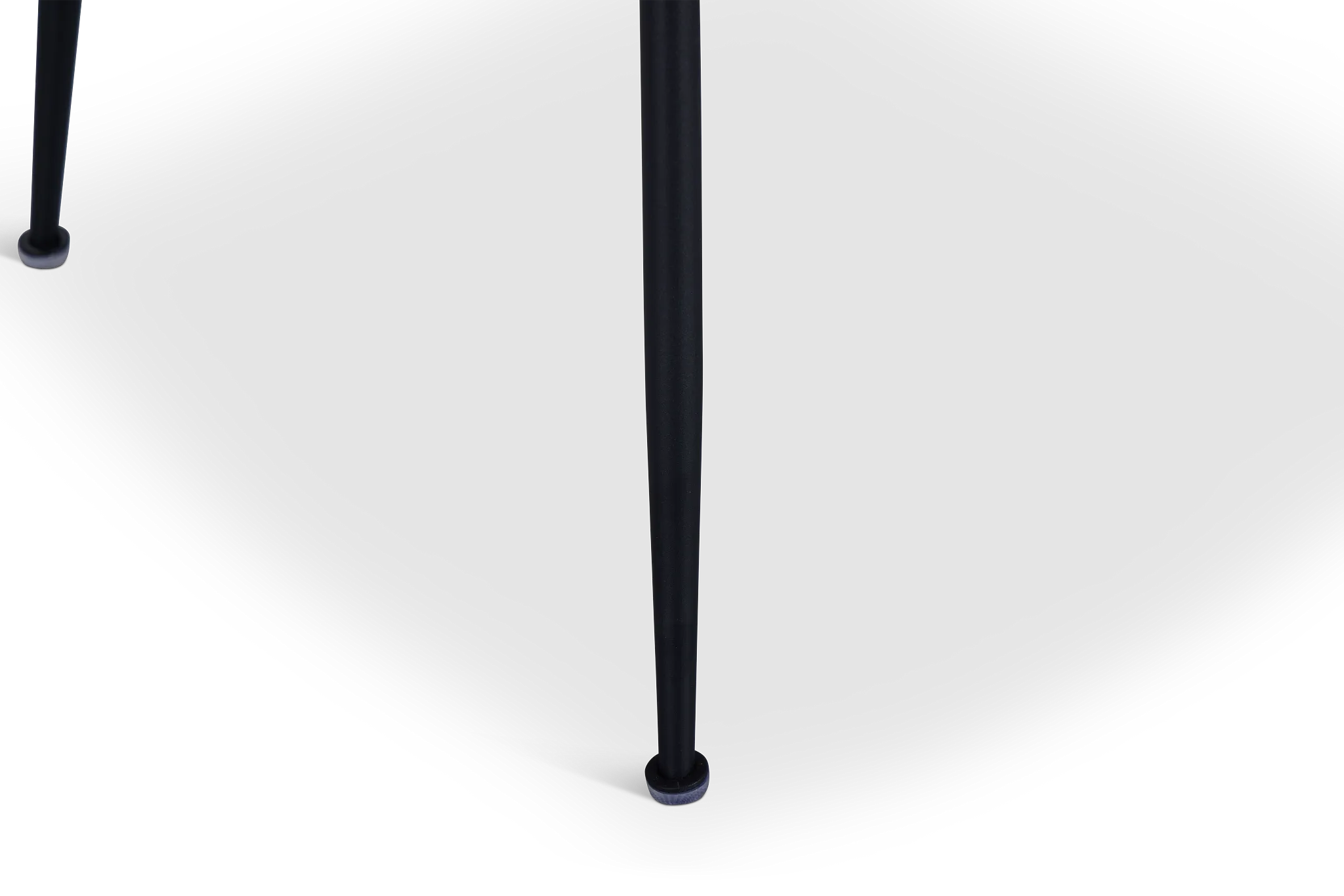 Capri Dark Gray Micro Upholstered Side Chair W/ Black Legs